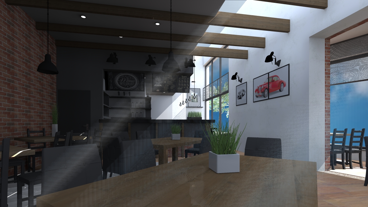 Projekt wnętrza restauracji