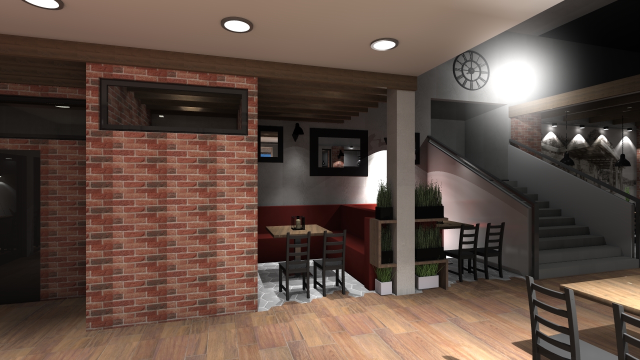 Projekt wnętrza restauracji