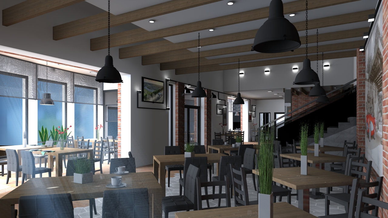 Projekt wnętrza restauracji