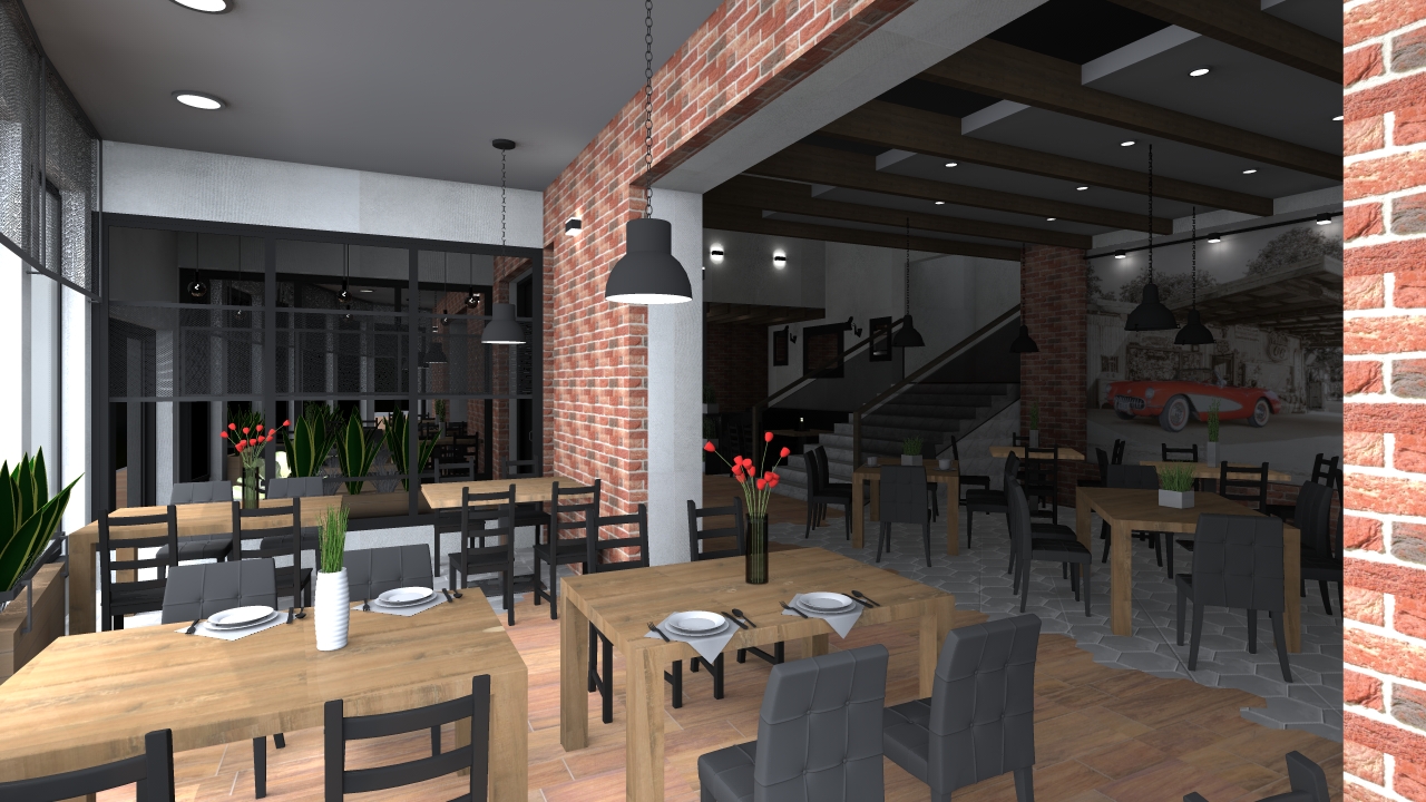 Projekt wnętrza restauracji