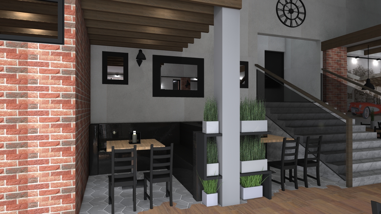 Projekt wnętrza restauracji