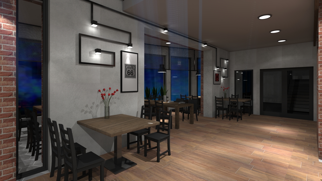 Projekt wnętrza restauracji