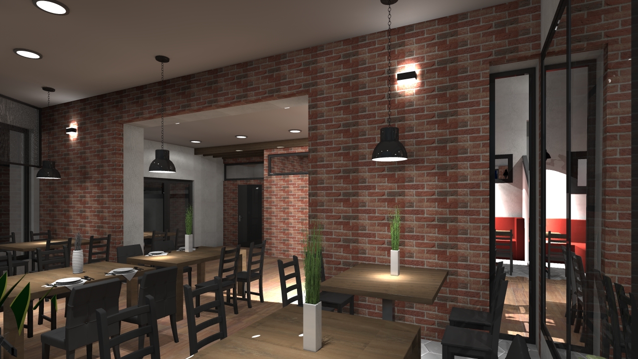 Projekt wnętrza restauracji